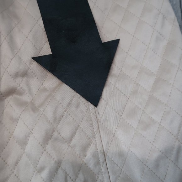 Blanc Noir Trench Coat Womens Quilted Double Breasted Button Down Jacket S - Picture 16 of 16